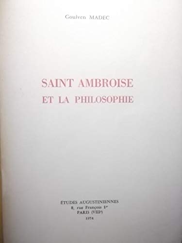 Saint Ambroise et la philosophie Religion & Esotericism