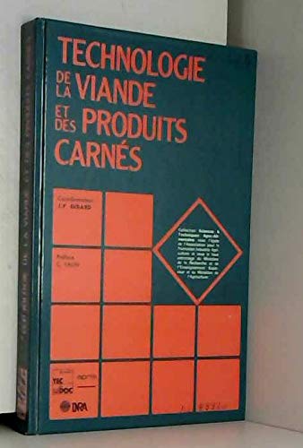 Technologie de la viande et des produits carnés book