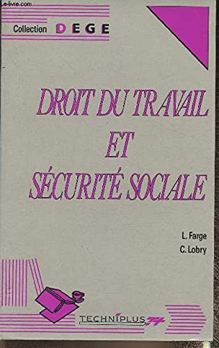 Droit du travail et sécurité sociale book