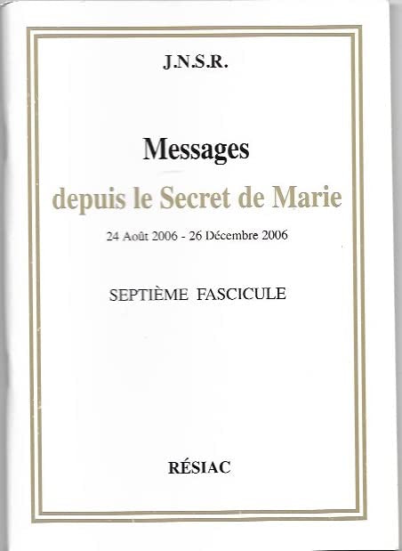 MESSAGES DEPUIS LE SECRET DE MARIE T7 book