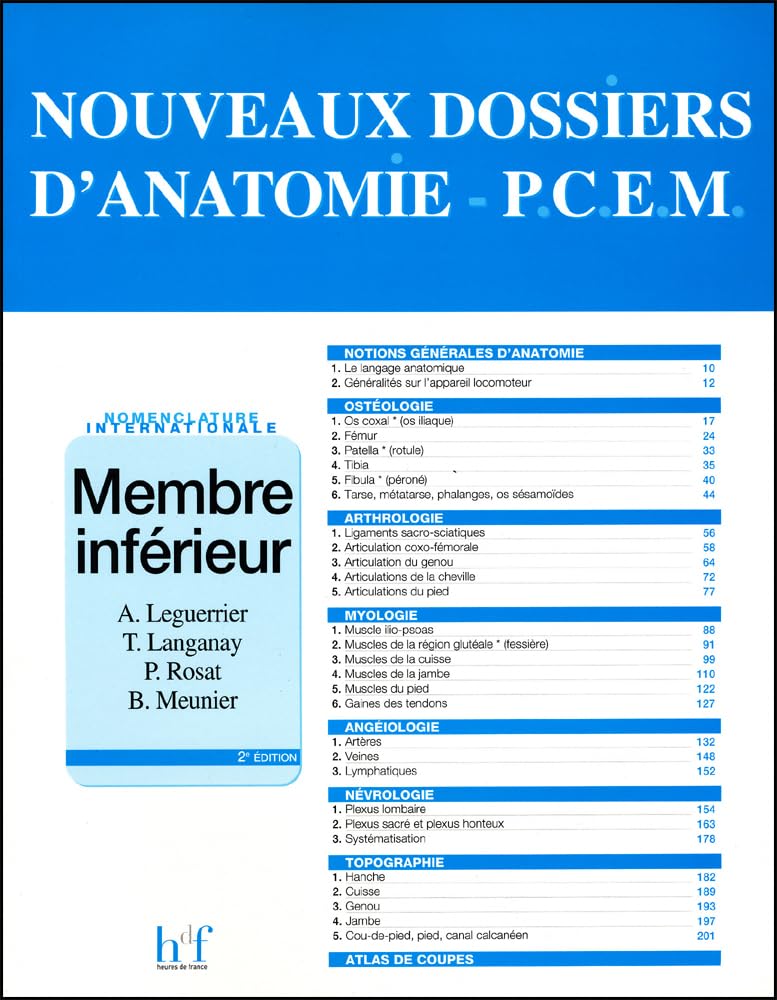 Nouveau dossier de l'anatomie du PCEM : membres inférieures Books