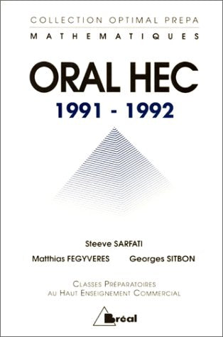 Oral HEC 1991-1992 : mathématiques : option géné-option éco book