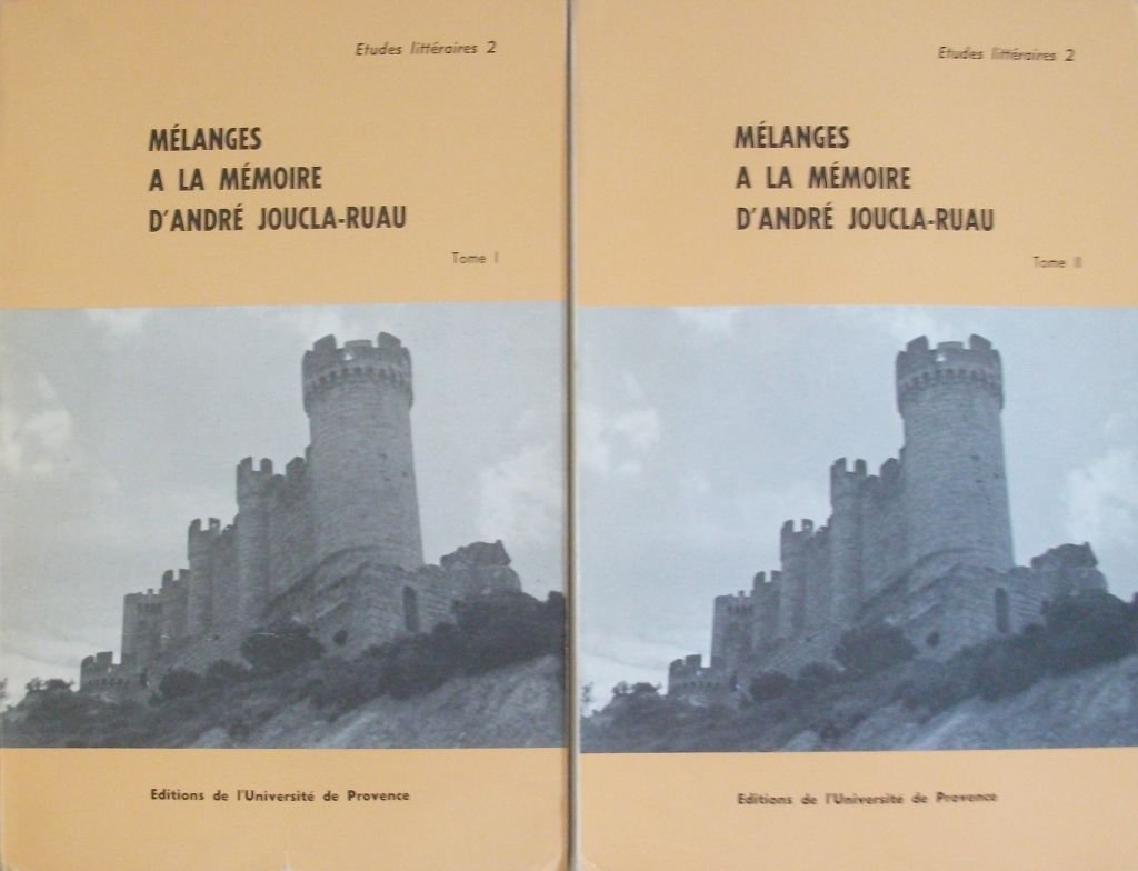 Mélanges à la mémoire d'André Joucla-Ruau book