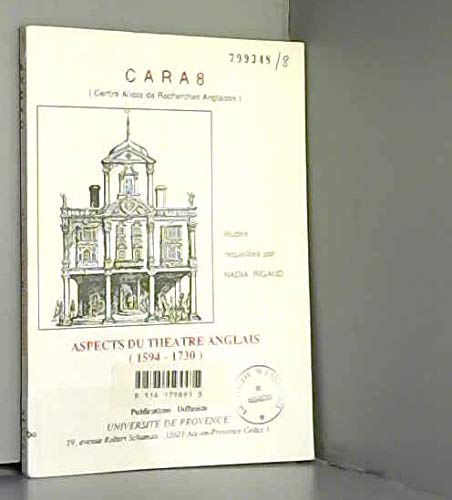 Aspects du théatre anglais (1594 1730) cara n! 8 book