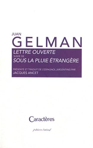 Lettre ouverte, suivie de Sous la pluie étrangère book