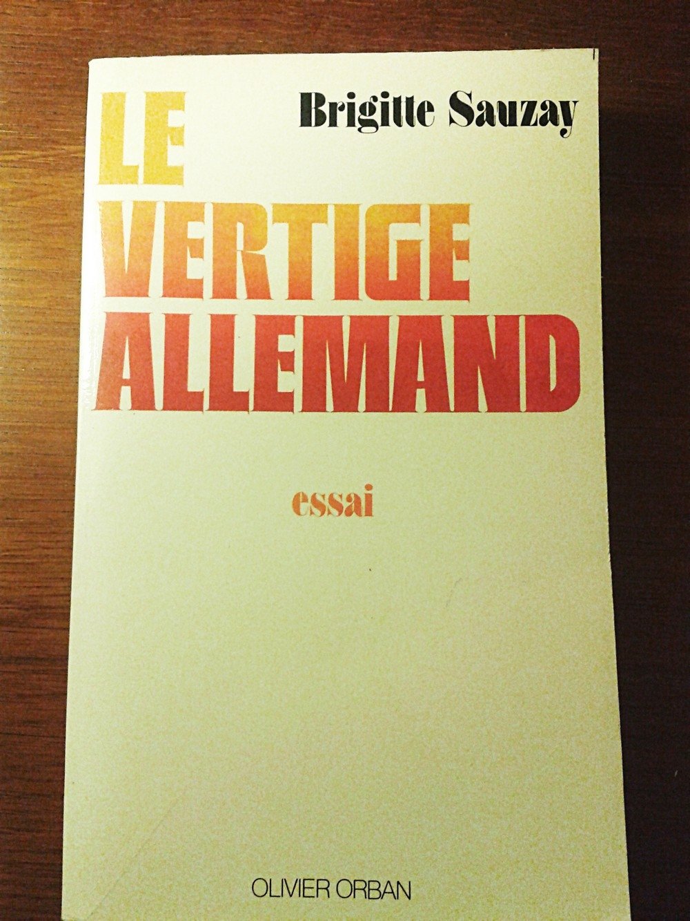 Vertige allemand (le) (Orban) Books