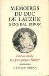 Mémoires du duc de Lauzun, général Biron book