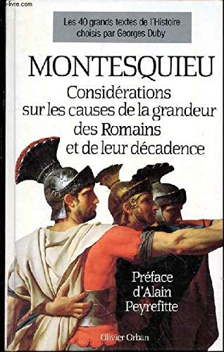 Considerations sur les causes de la grandeur des romains et de leur decadence book