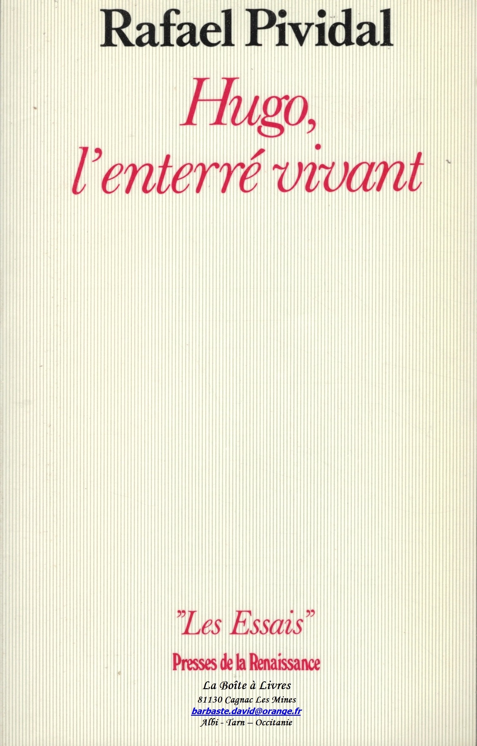 Hugo l'enterre vivant book
