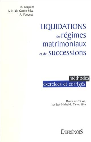 Liquidations de régimes matrimoniaux et de successions book