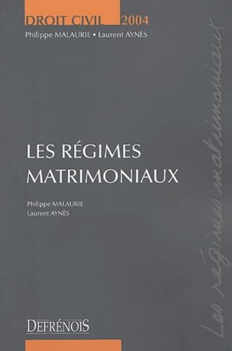 Les régimes matrimoniaux book