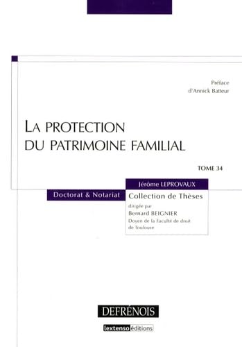 LA PROTECTION DU PATRIMOINE FAMILIAL (34) book