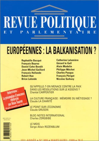 Revue politique et parlement, numéro 999, mars - avril 1999. Européennes book