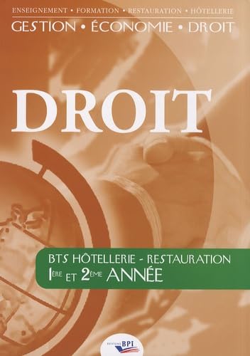 Droit BTS Hôtellerie-Restauration 1re et 2e année Books