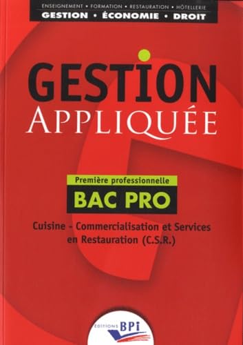 Gestion appliquée Bac Pro 1re professionnelle book