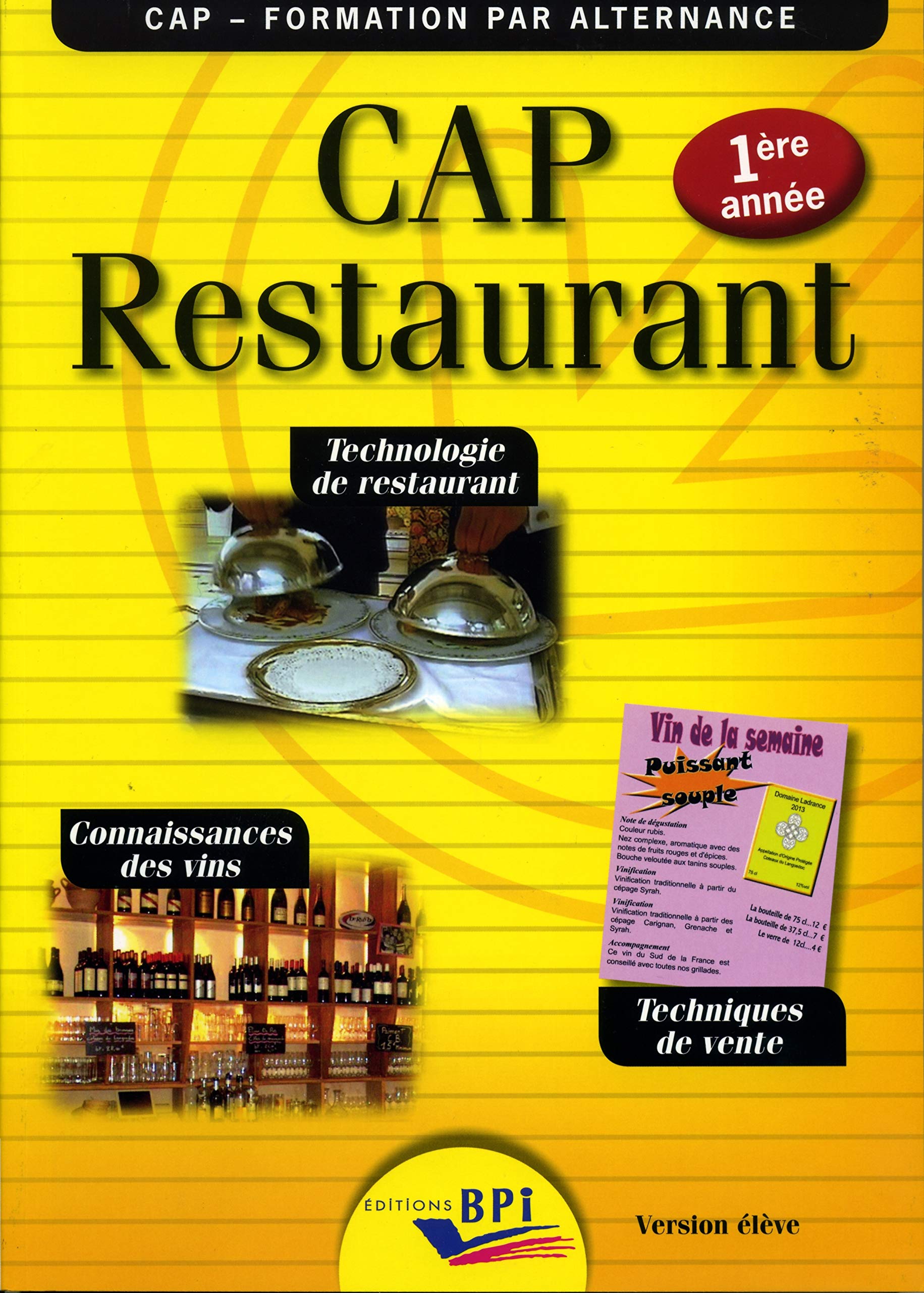 CAP Restaurant 1ère année - élève book