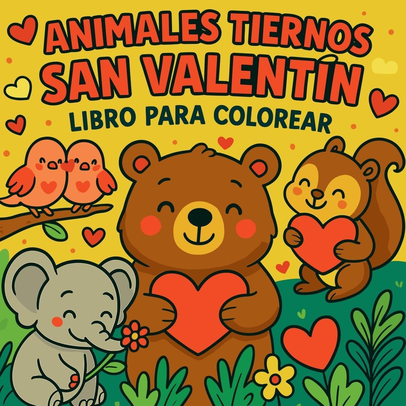 Animales Tiernos de San Valentín - Libro para Colorear Non-fiction