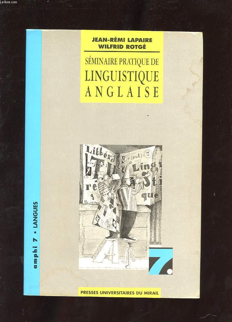 Séminaire pratique de linguistique anglaise Books