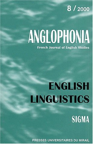 Anglophonia, n° 8. English linguistics book