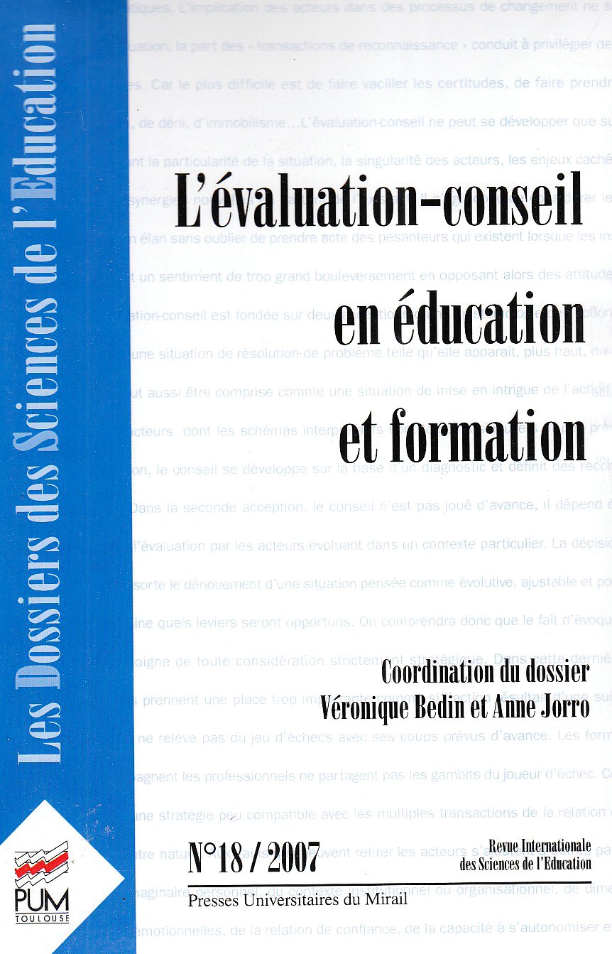 évaluation et le conseil en éducation et formation. revue les dossiers des scien Education & Training