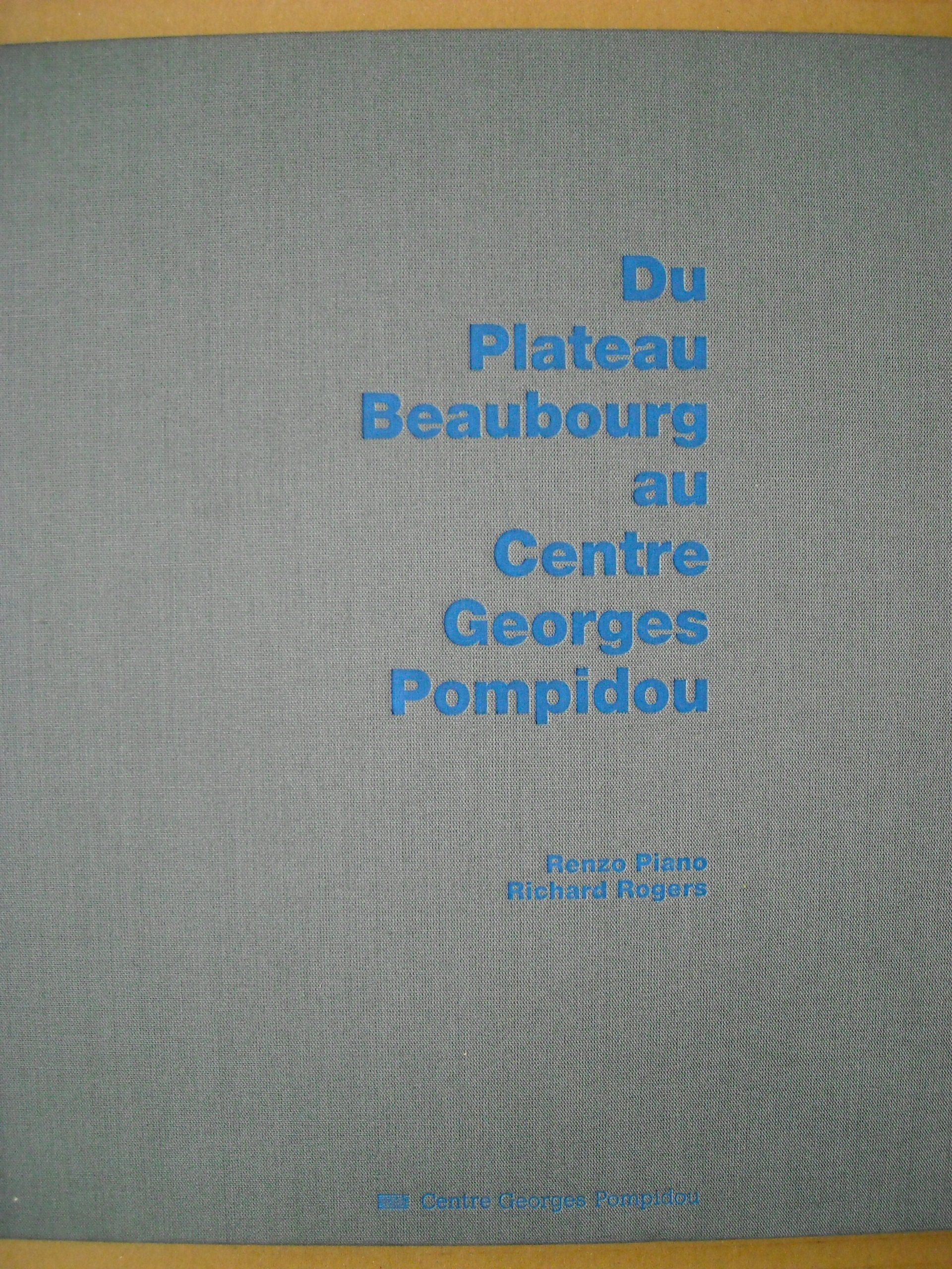 Du plateau beaubourg au centre pompidou Books