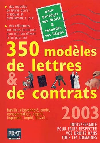 350 modèles de lettres et de contrats 2003 book