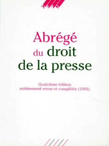 Abrégé du droit de la presse book
