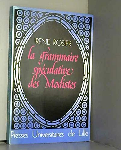 La Grammaire spéculaire des Modistes book