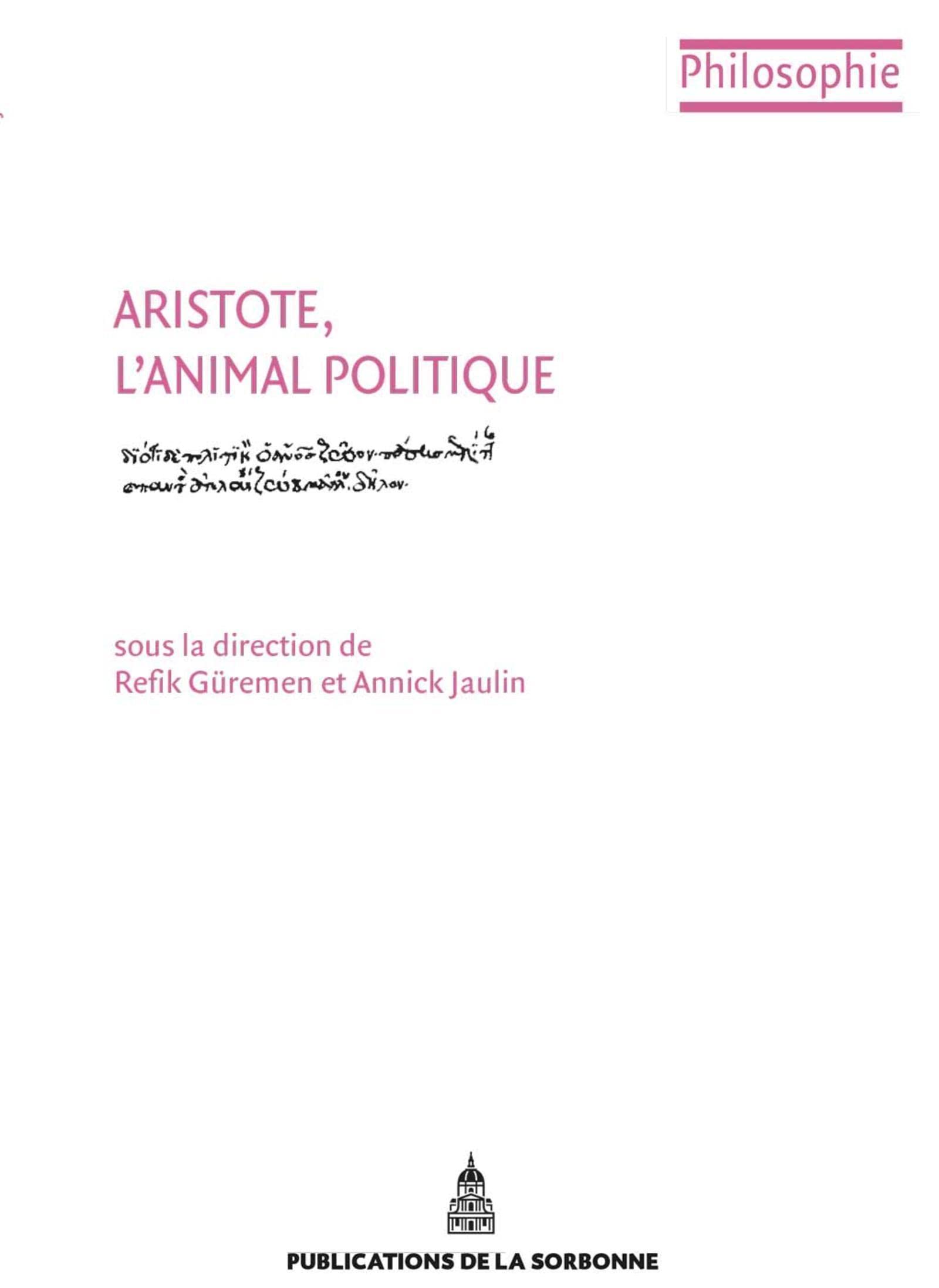 Aristote, l'animal politique book