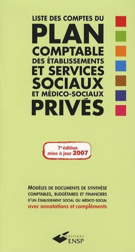 Liste des comptes du plan comptable des établissements et services sociaux et médico-sociaux privés book