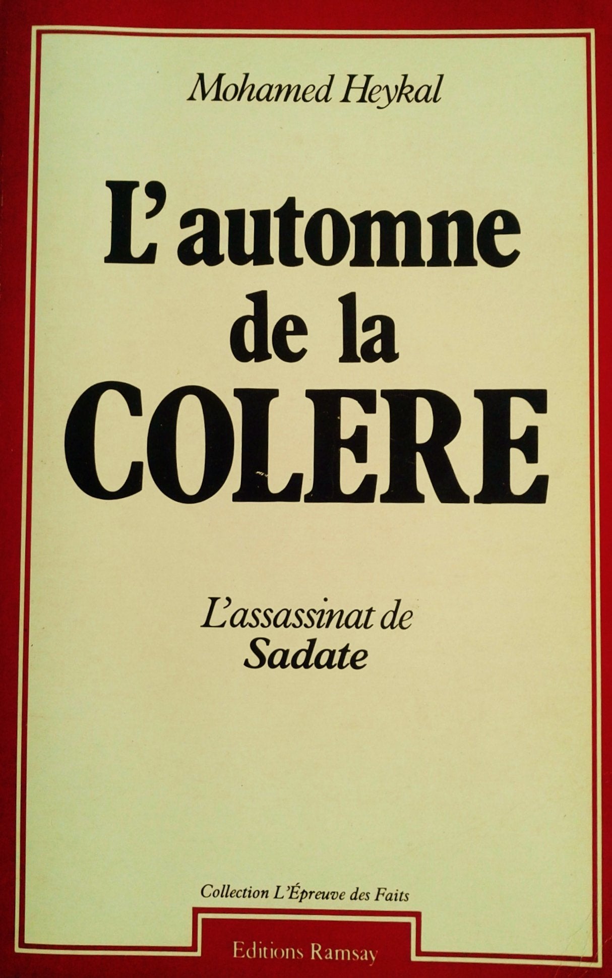 L'Automne de la colère : l'assassinat de Sadate Books
