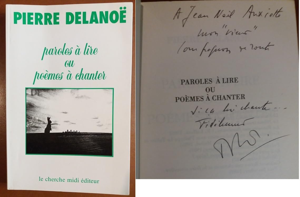 Paroles a lires, poemes a chanter book