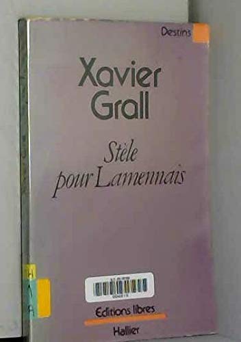 Stele pour Lamennais (Destins) (French Edition) Books