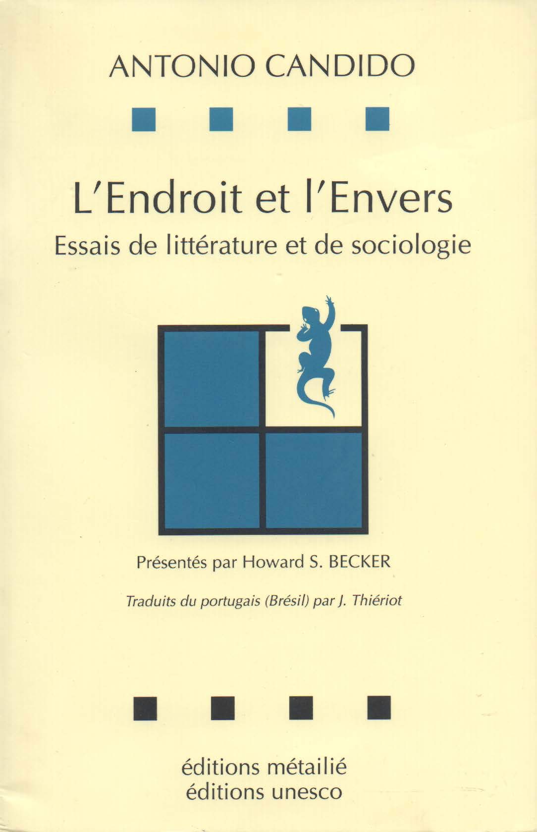 L'endroit et l'envers : essais de llttérature et de sociologie Contemporary literature