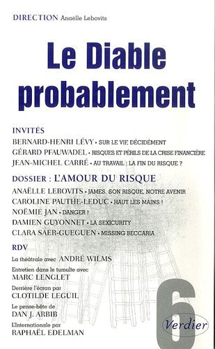 REVUE LE DIABLE PROBABLEMENT 6 RISQUE ET RESPONSABILITE AUJOURD HUI Contemporary literature
