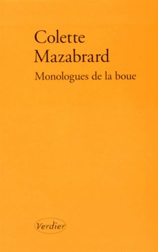 Monologues de la boue book
