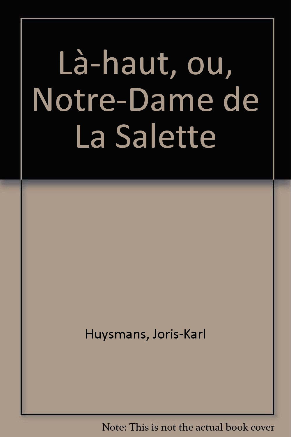 La haut ou notre dame de la salette book
