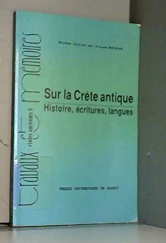 Sur la Crète antique : Table ronde, Nancy, 29 novembre 1989 book