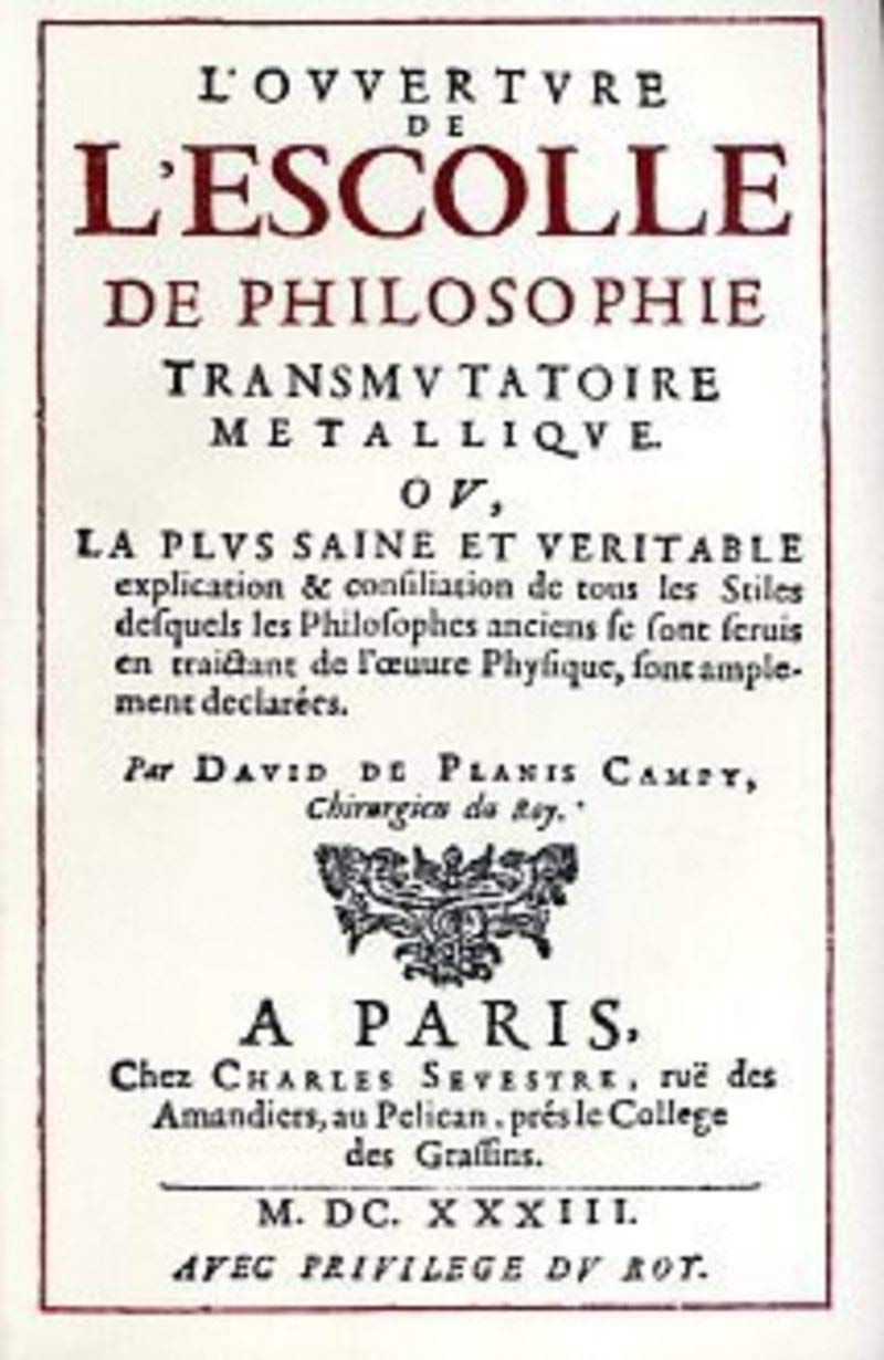 L'ouverture de l'escolle de philosophie tranmutatoire book