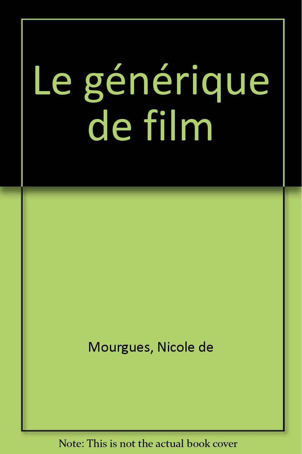 Le générique de film book