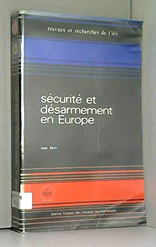Sécurité et désarmement en Europe Books