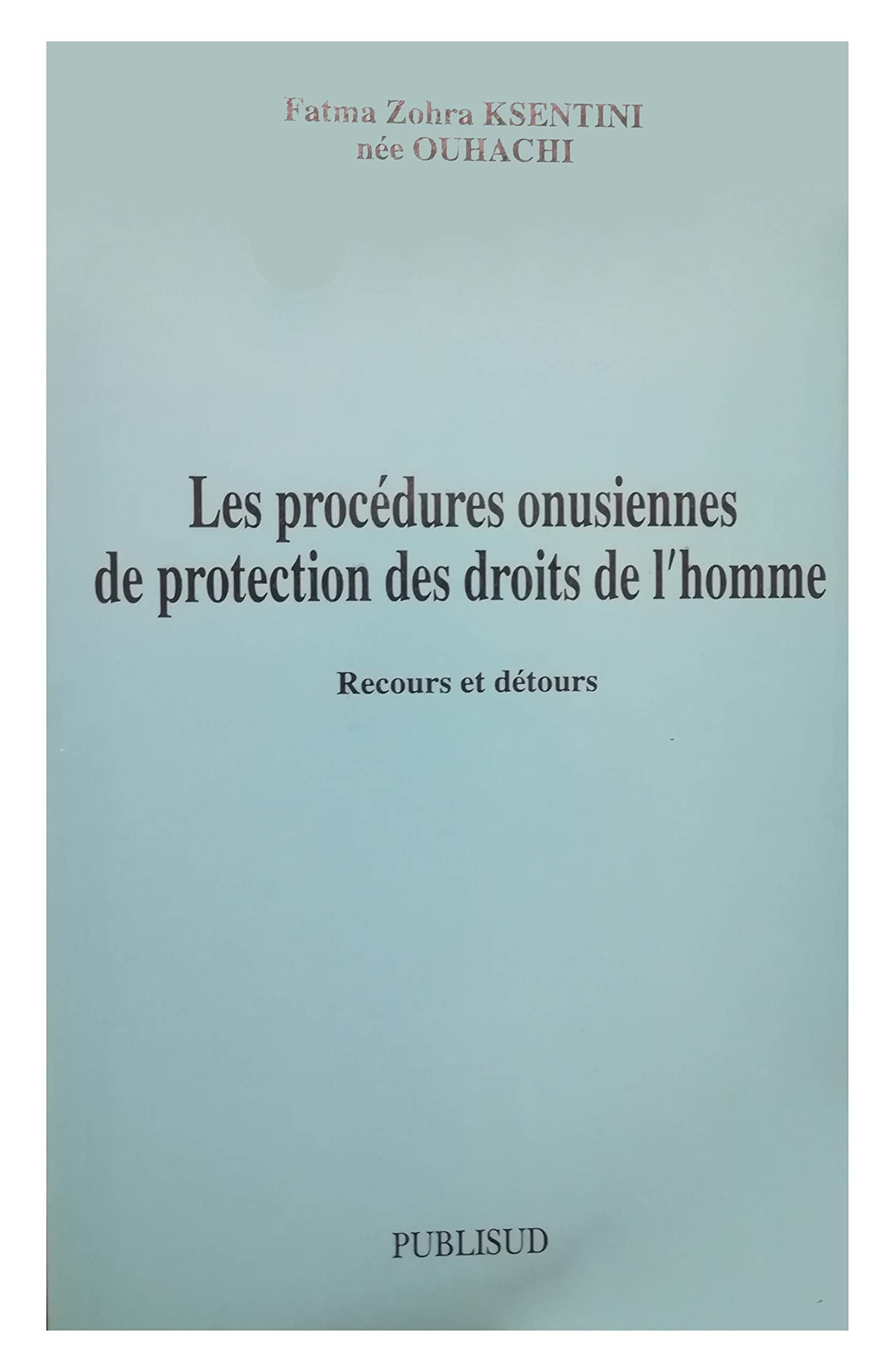 Les procédures onusiennes de protection des droits de l'homme : Recours et détours book