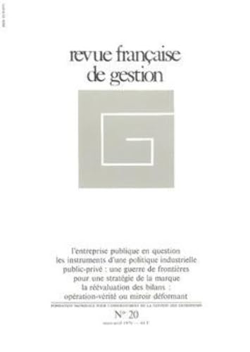 Revue française de gestion N°20 marsavril 1979 Books