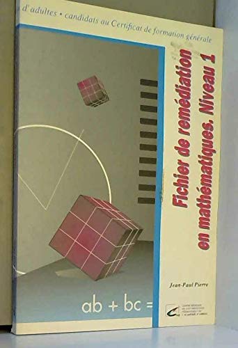 Fichier de remédiation en mathématiques book