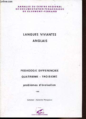 Langues vivantes : Bilan de travail, septembre 1981 (Recherche pédagogique) book