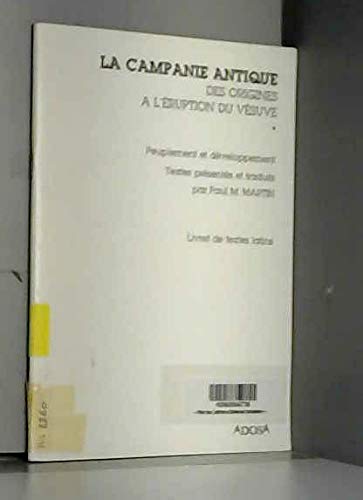 LA CAMPAGNIE ANTIQUE.: DES ORIGINES A L'ERUPTION DU VESUVE Books