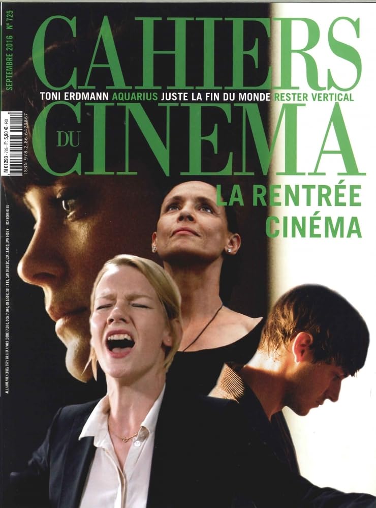 Cahiers Du Cinema N°725 La Rentree Cinema Septembre 2016 Film, Art & Culture