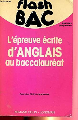 L'Epreuve écrite d'anglais au baccalauréat book