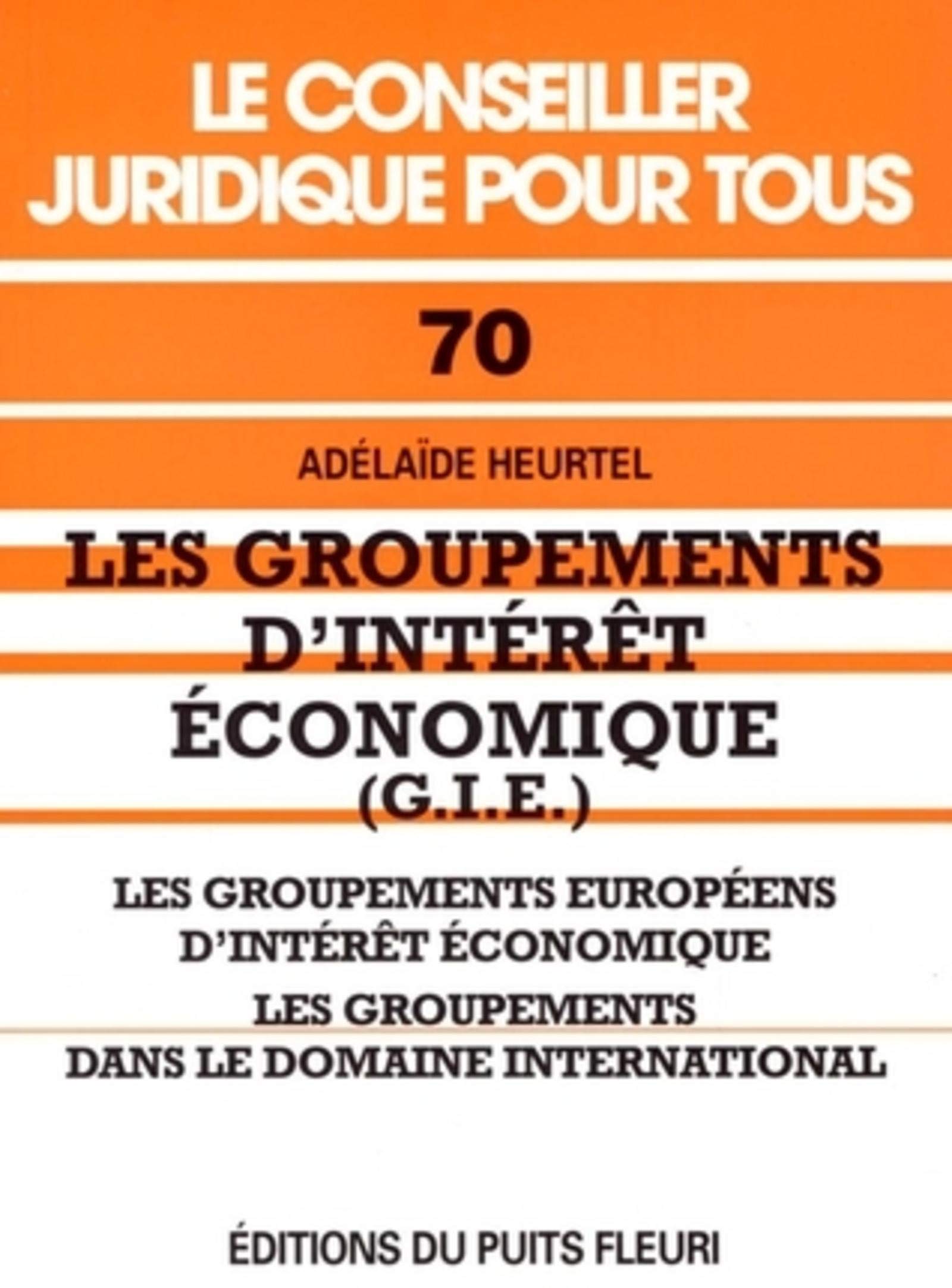 LES GROUPEMENTS D'INTERET ECONOMIQUE (G.I.E.): LES GROUPEMENTS EUROPEENS D'INTERET ECONOMIQUE - LES GROUPEMENTS DANS LE DOMAINE Essays & Short Stories