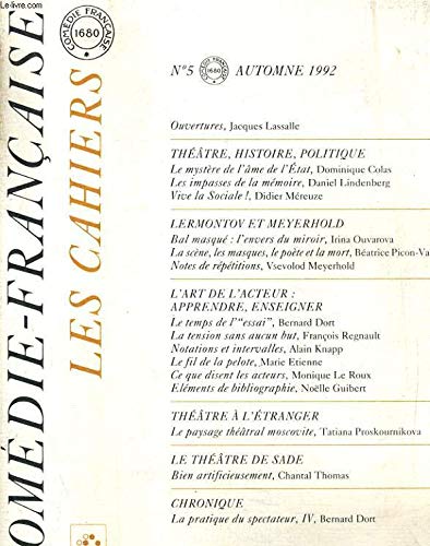 Cahiers de la Comédie-Française 5 (Tome 5) book